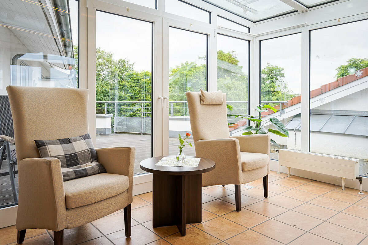 Wintergarten und Dachterrasse im Seniorenheim in Werne